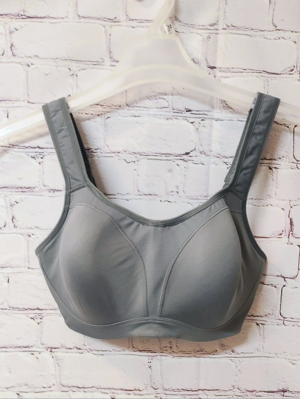 Wacoal Sport Contour Grey Bra Underwire 34G Molded Cups Sporty
